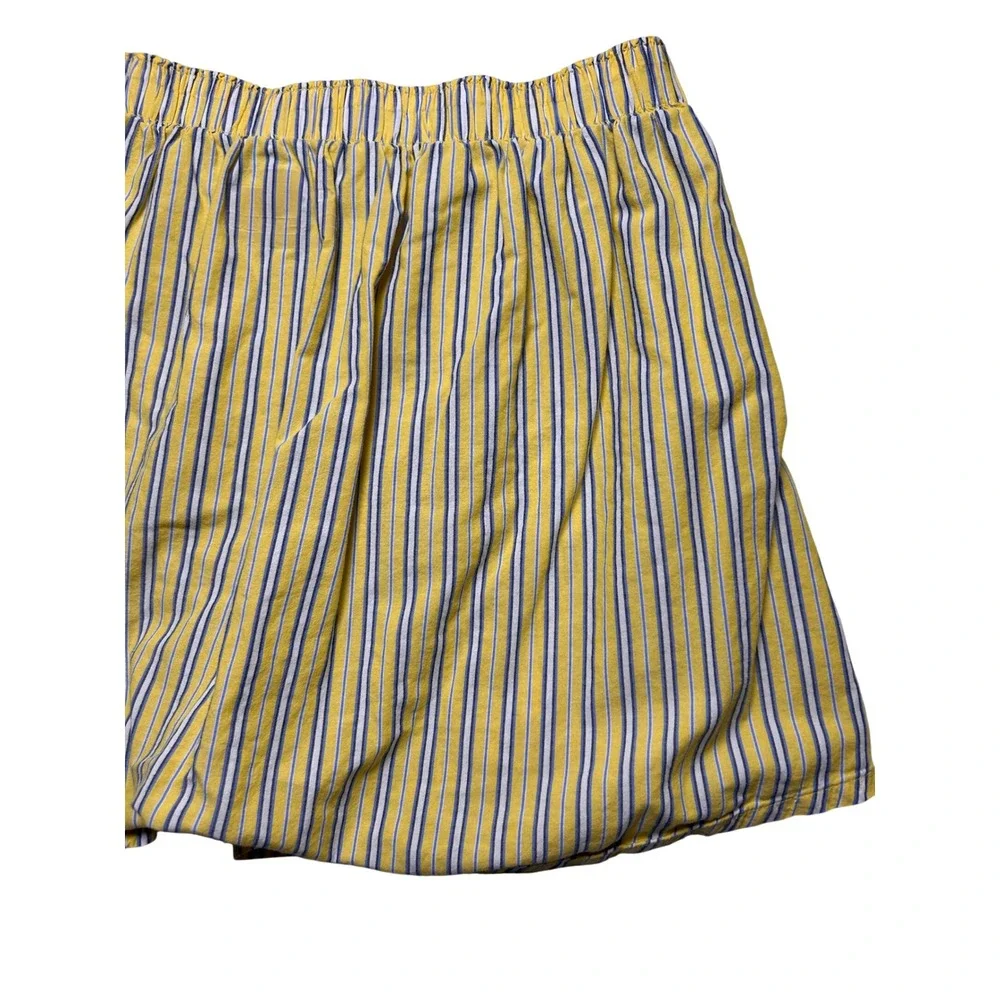 Polo Ralph Lauren Men Yellow Cotton Striped Boxer Lounge Shorts L Preppy Classic